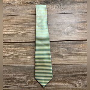 Nautica Necktie Blue Yellow Striped Silk Men's Tie 3.25”x 57” Classic Tie